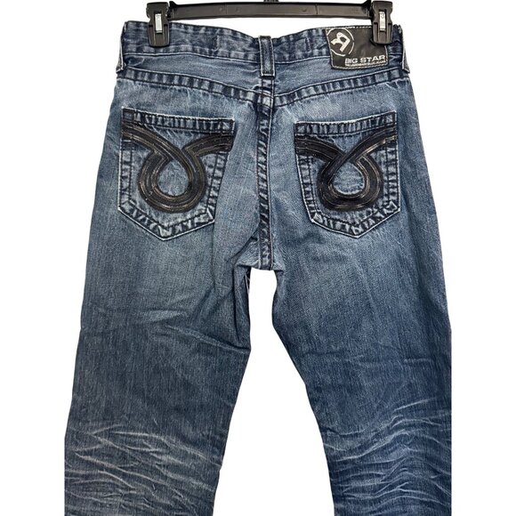 Big Star Pioneer Bootcut Mens Jeans 31R Dark Wash 100% Cotton Assembled In Mexic - Picture 7 of 8